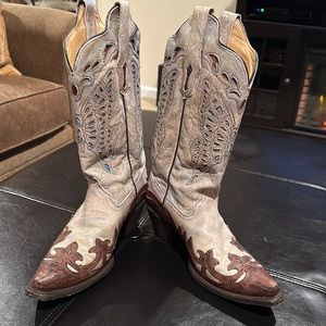 Leather Corral Cowboy Boots